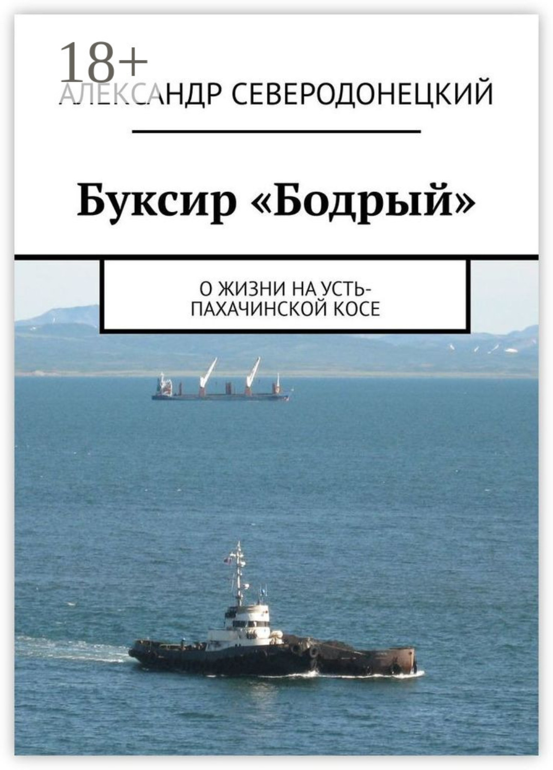 Обложка книги «Буксир «Бодрый». О жизни на Усть-Пахачинской косе»