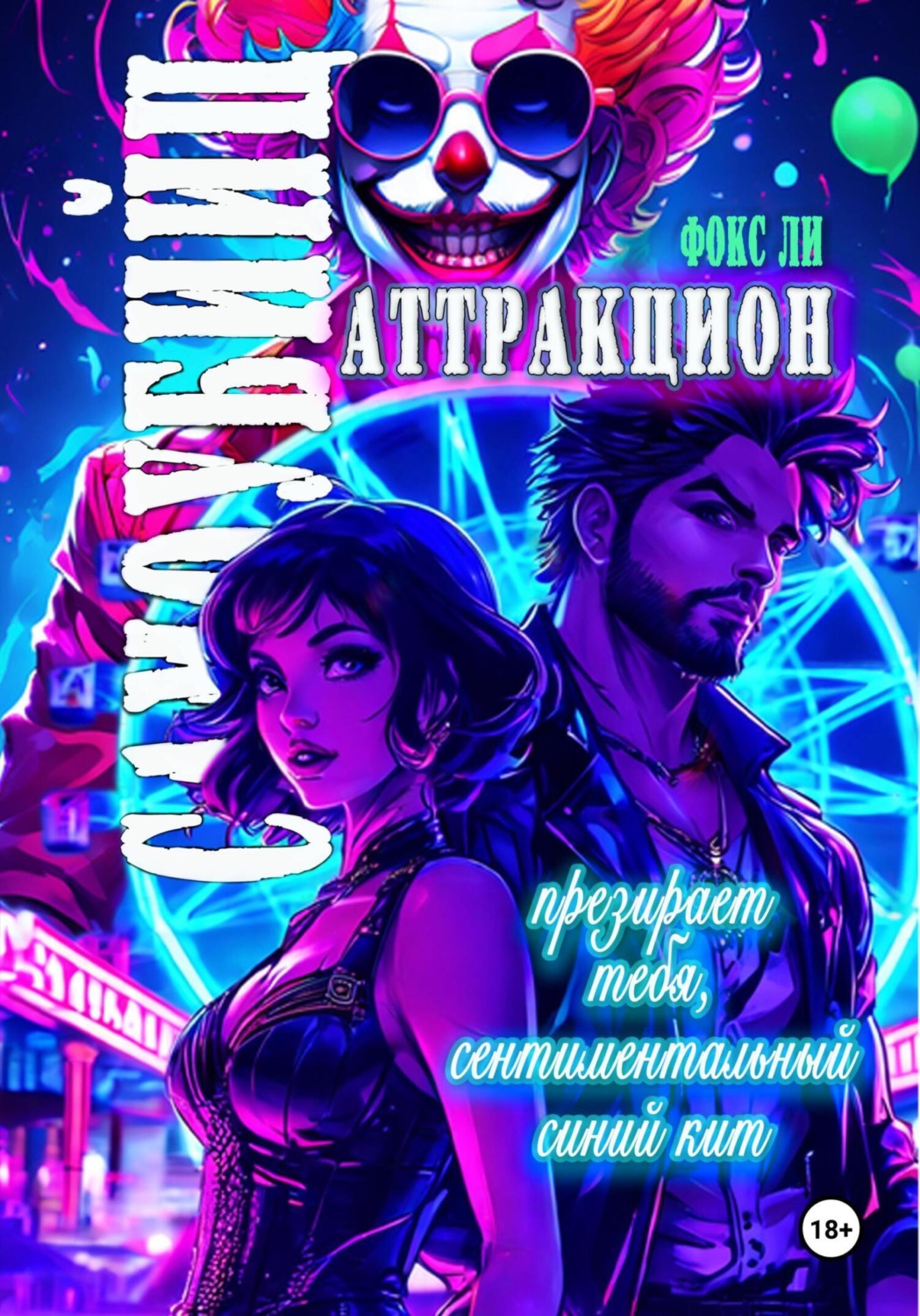 Обложка книги «Аттракцион самоубийц презирает тебя, сентиментальный синий кит»