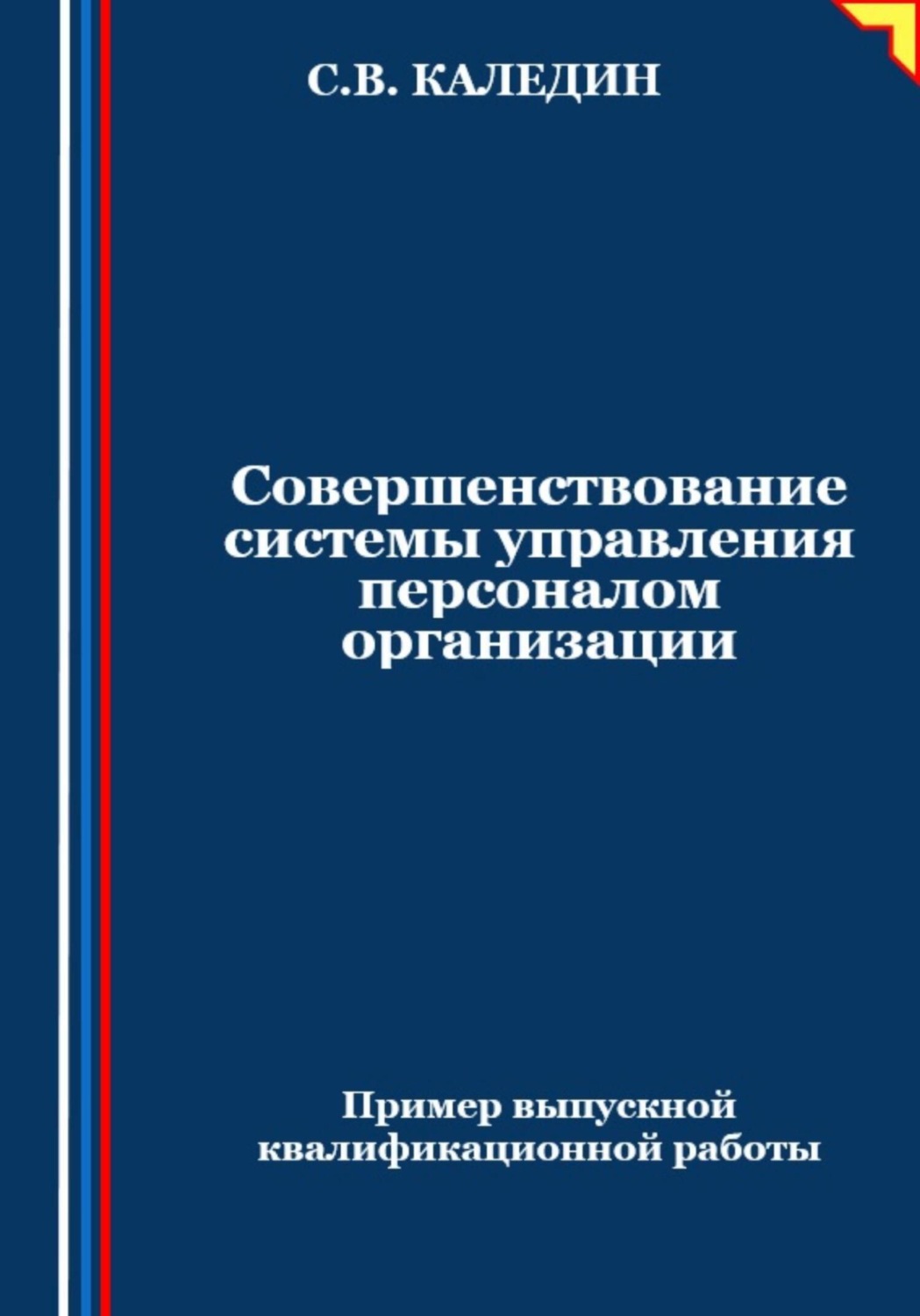 Обложка книги «Совершенствование системы управления персоналом организации»