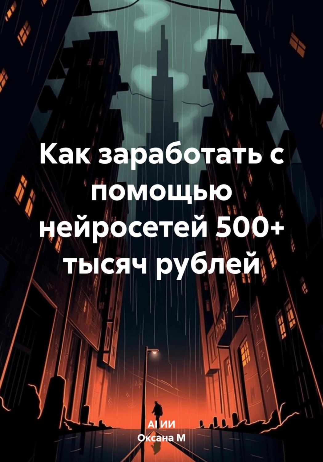 Обложка книги «Как заработать с помощью нейросетей 500+ тысяч рублей»