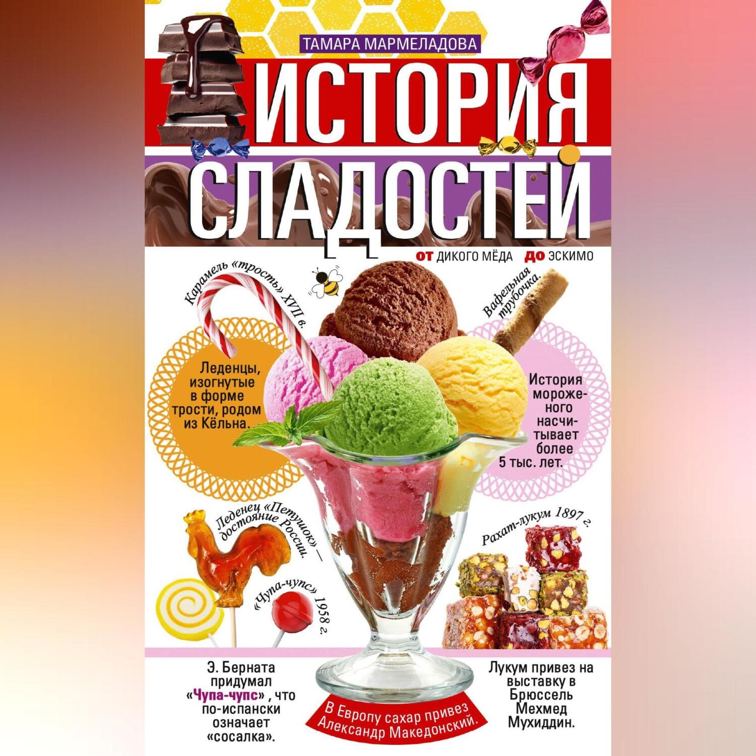 Обложка книги «История сладостей. От дикого мёда до эскимо»