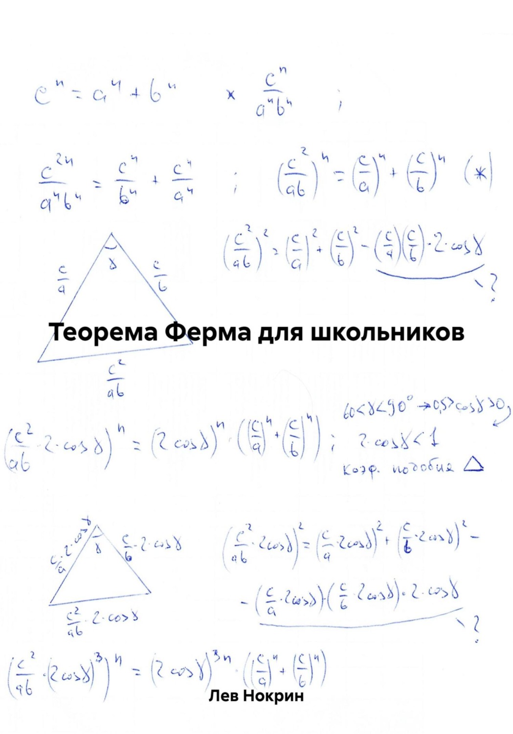 Обложка книги «Теорема Ферма для школьников»