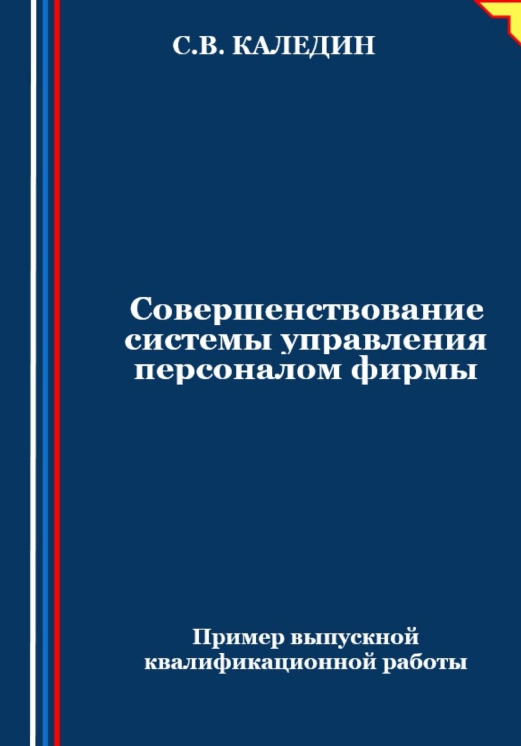 Обложка книги «Совершенствование системы управления персоналом фирмы»