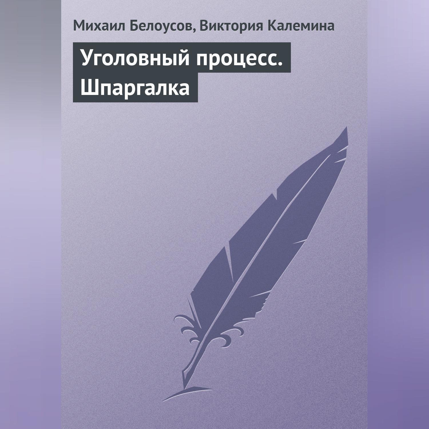 Обложка книги «Уголовный процесс. Шпаргалка»