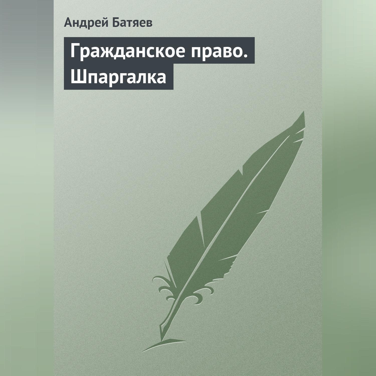 Обложка книги «Гражданское право. Шпаргалка»
