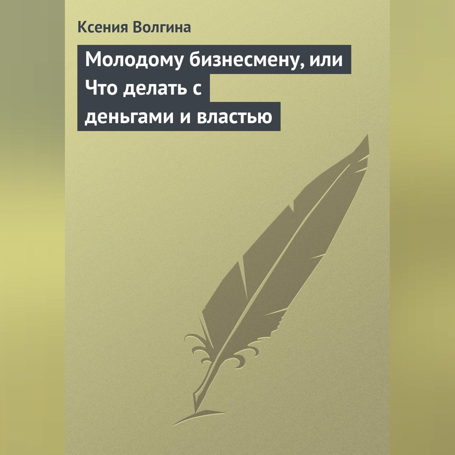 Обложка книги «Молодому бизнесмену, или Что делать с деньгами и властью»
