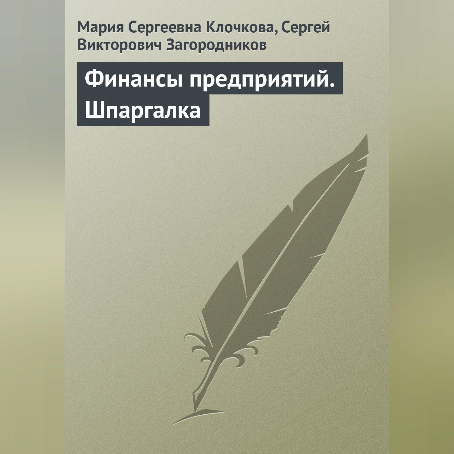Обложка книги «Финансы предприятий. Шпаргалка»