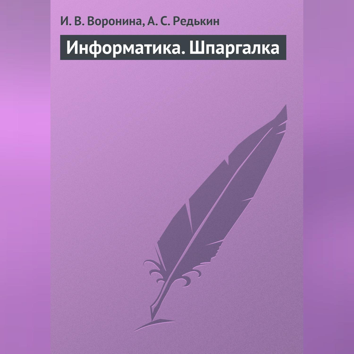 Обложка книги «Информатика. Шпаргалка»