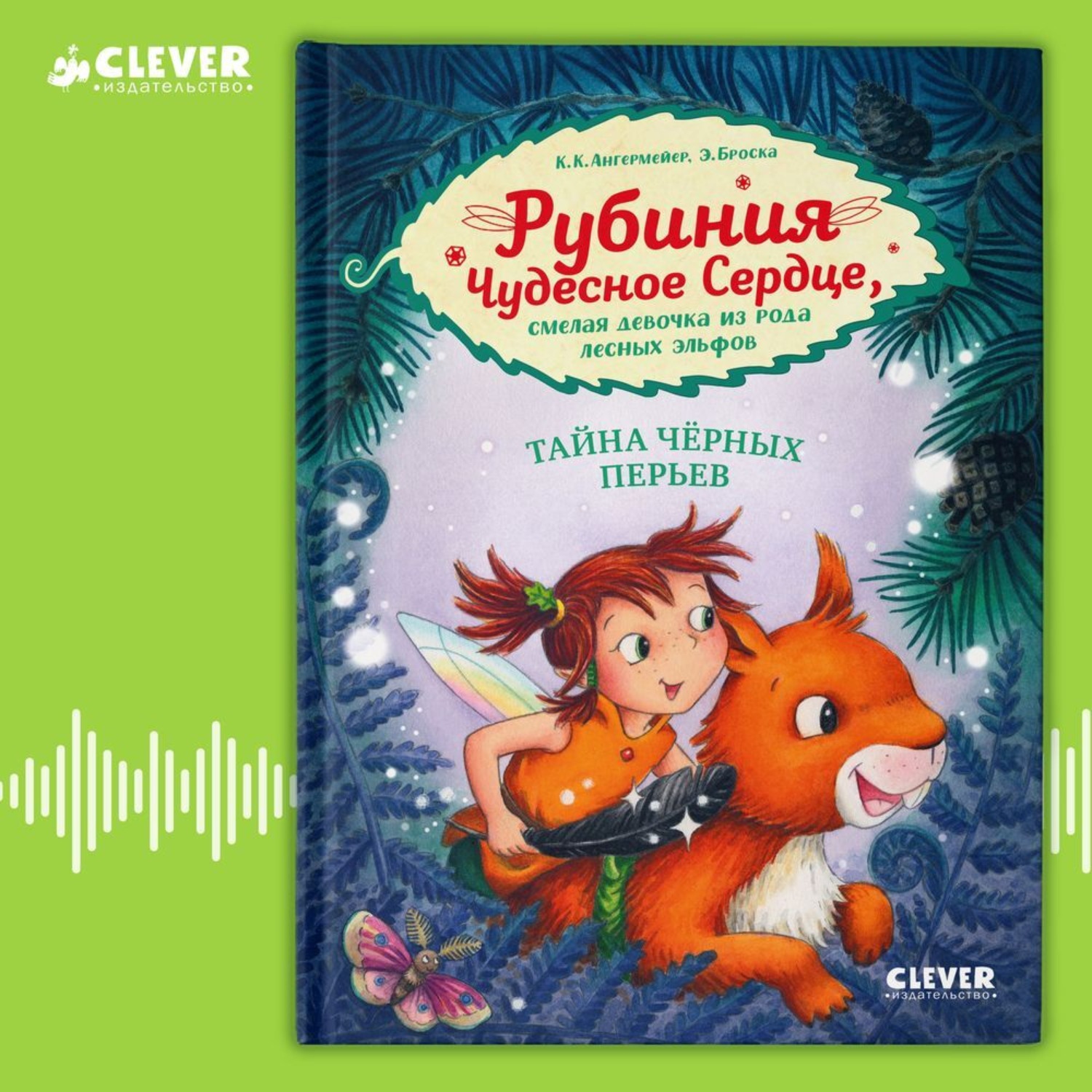 Обложка книги «Рубиния Чудесное Сердце, смелая девочка из рода лесных эльфов. Тайна черных перьев»