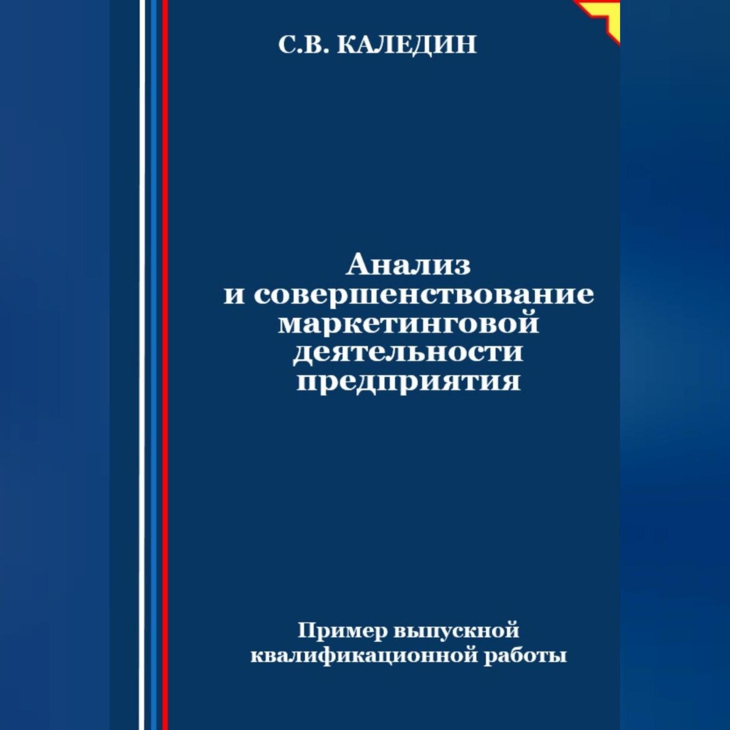 Обложка книги «Анализ и совершенствование маркетинговой деятельности предприятия»