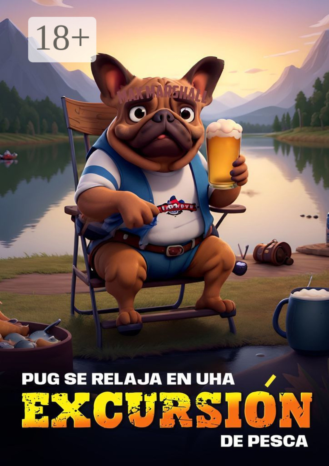 Обложка книги «Pug se Relaja en Una Excursión de Pesca»