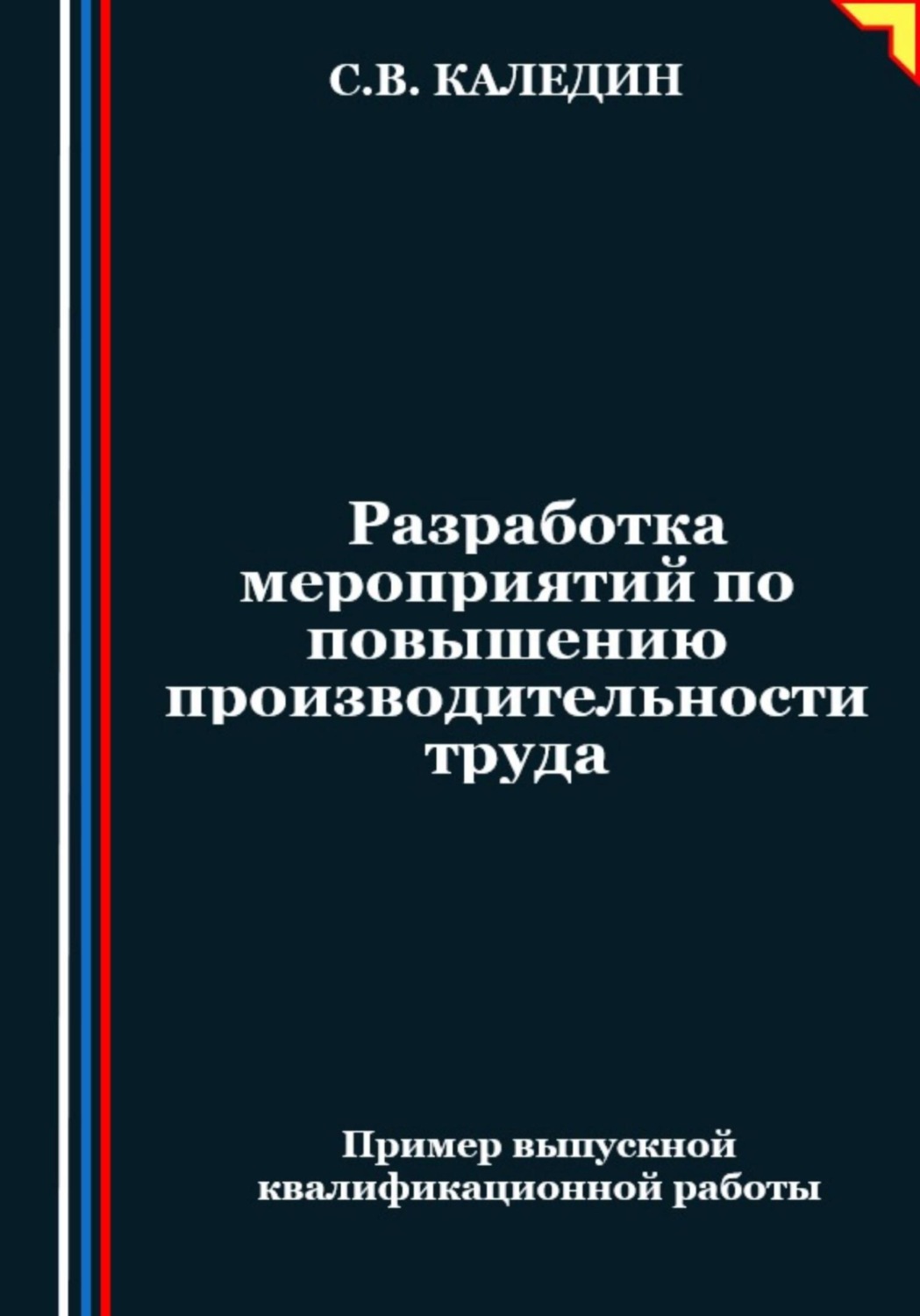Обложка книги «Разработка мероприятий по повышению производительности труда»