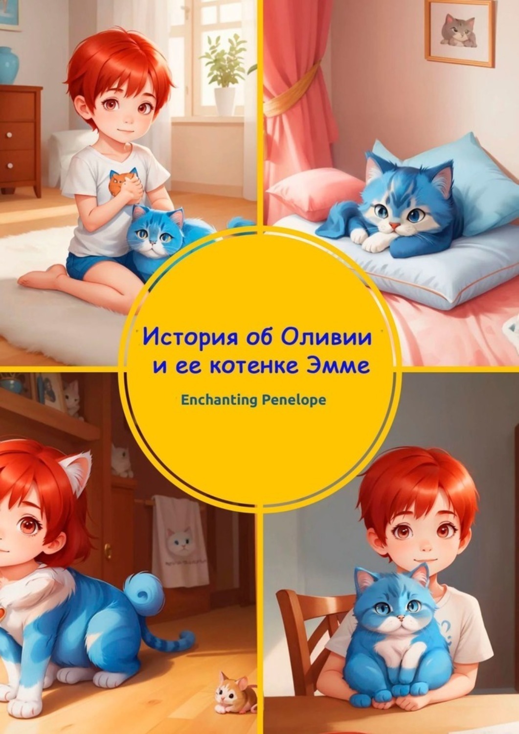 Обложка книги «История об Оливии и ее котенке Эмме»