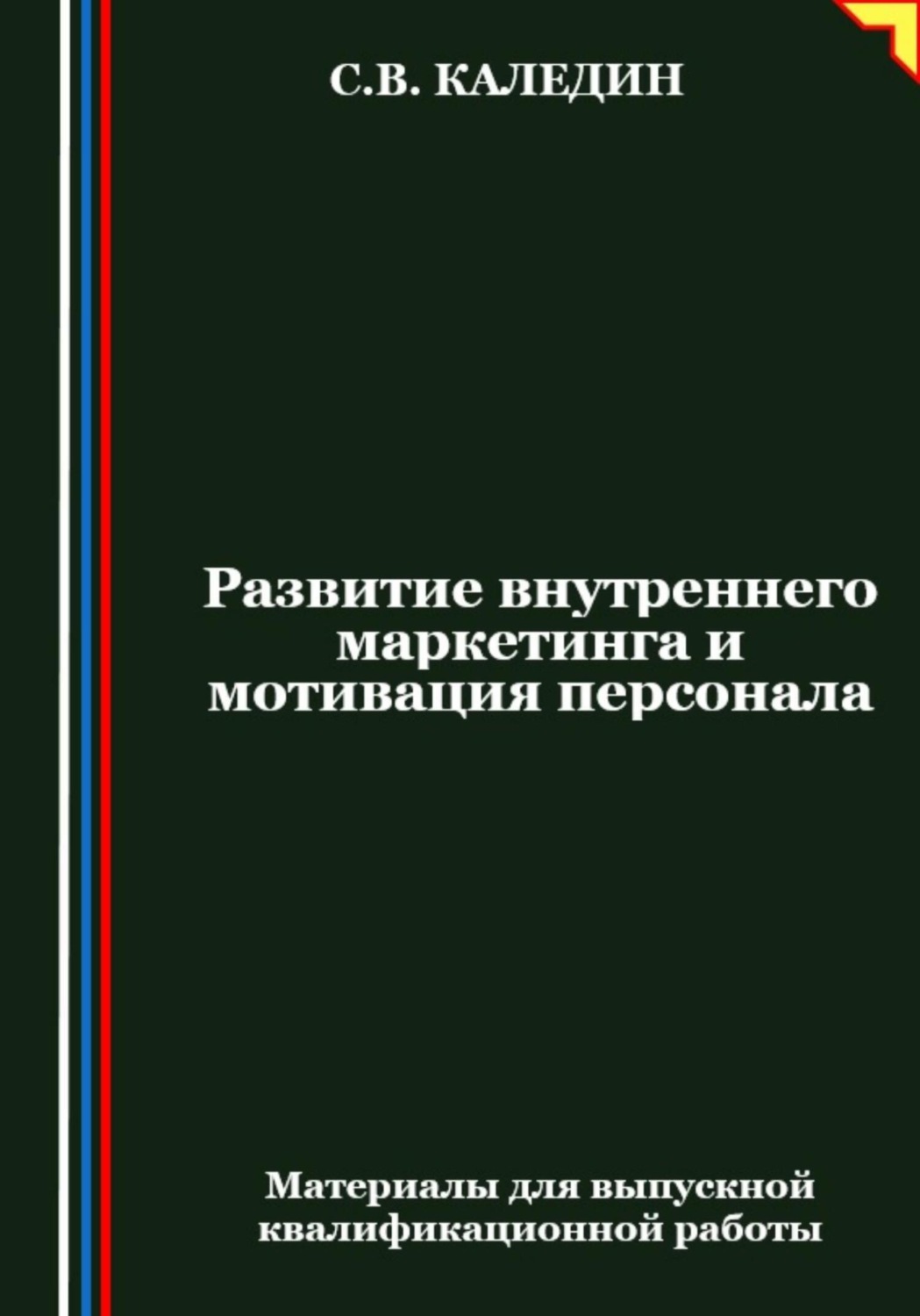 Обложка книги «Развитие внутреннего маркетинга и мотивация персонала»