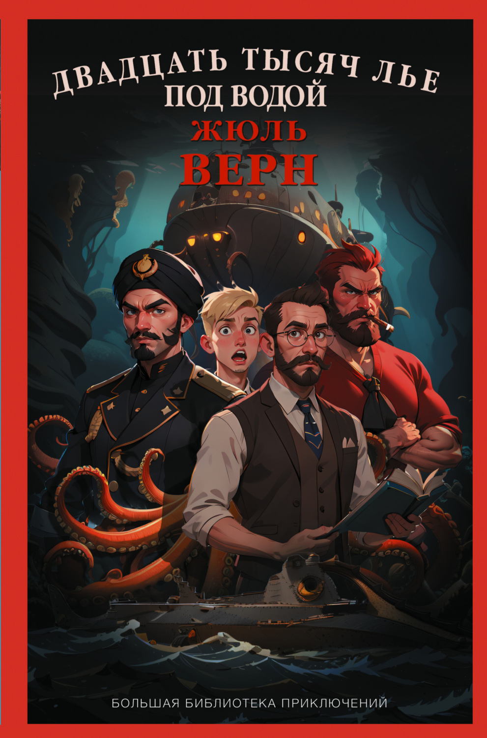 Обложка книги «Двадцать тысяч лье под водой»