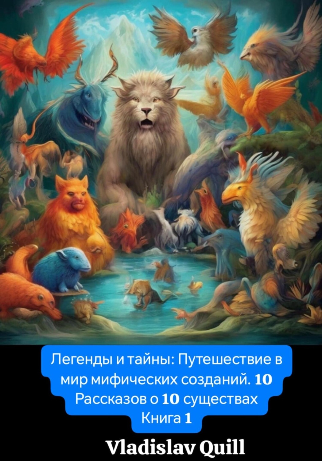 Обложка книги «Легенды и тайны: Путешествие в мир мифических созданий. 10 Рассказов о 10 существах. Книга 1»
