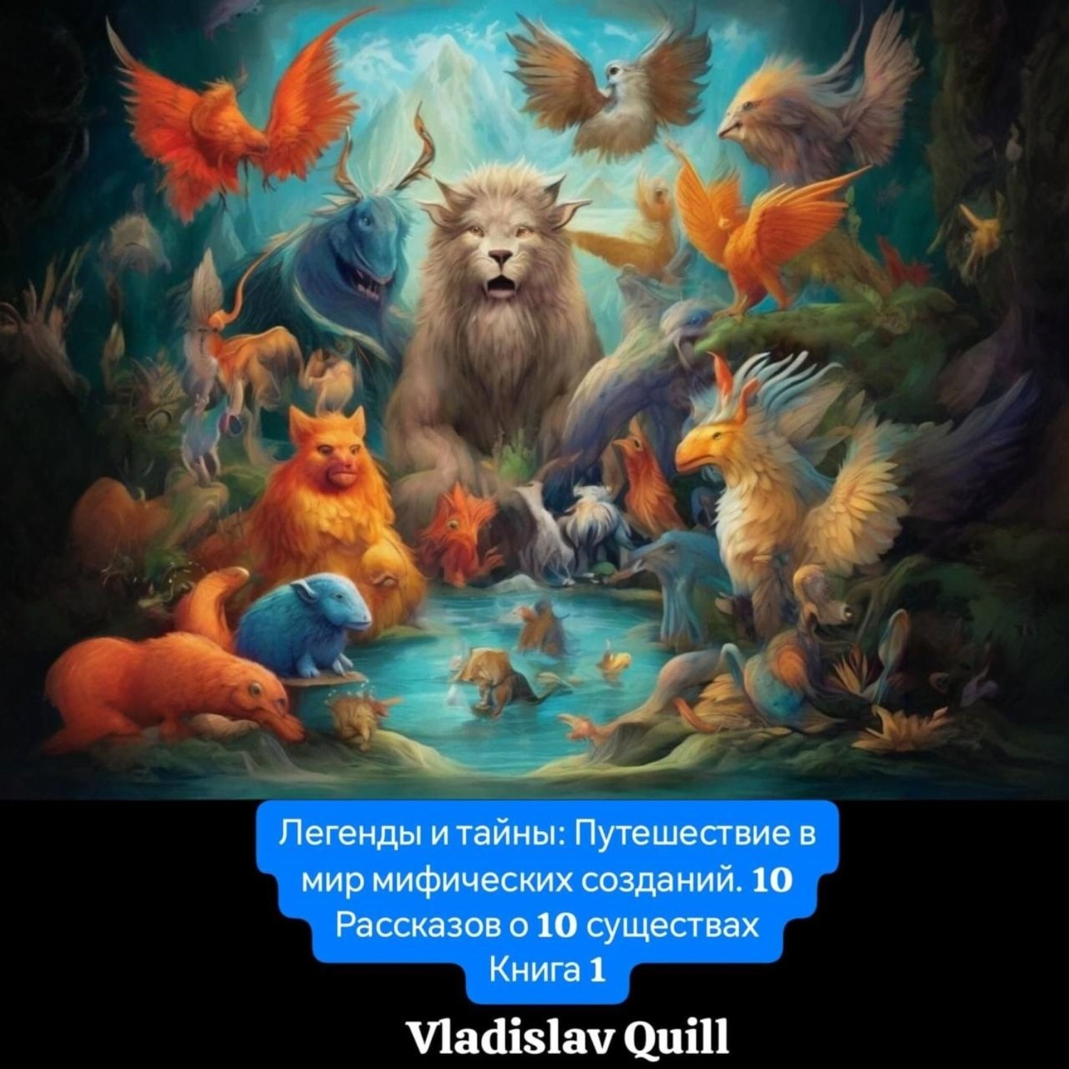 Обложка книги «Легенды и тайны: Путешествие в мир мифических созданий. 10 Рассказов о 10 существах. Книга 1»