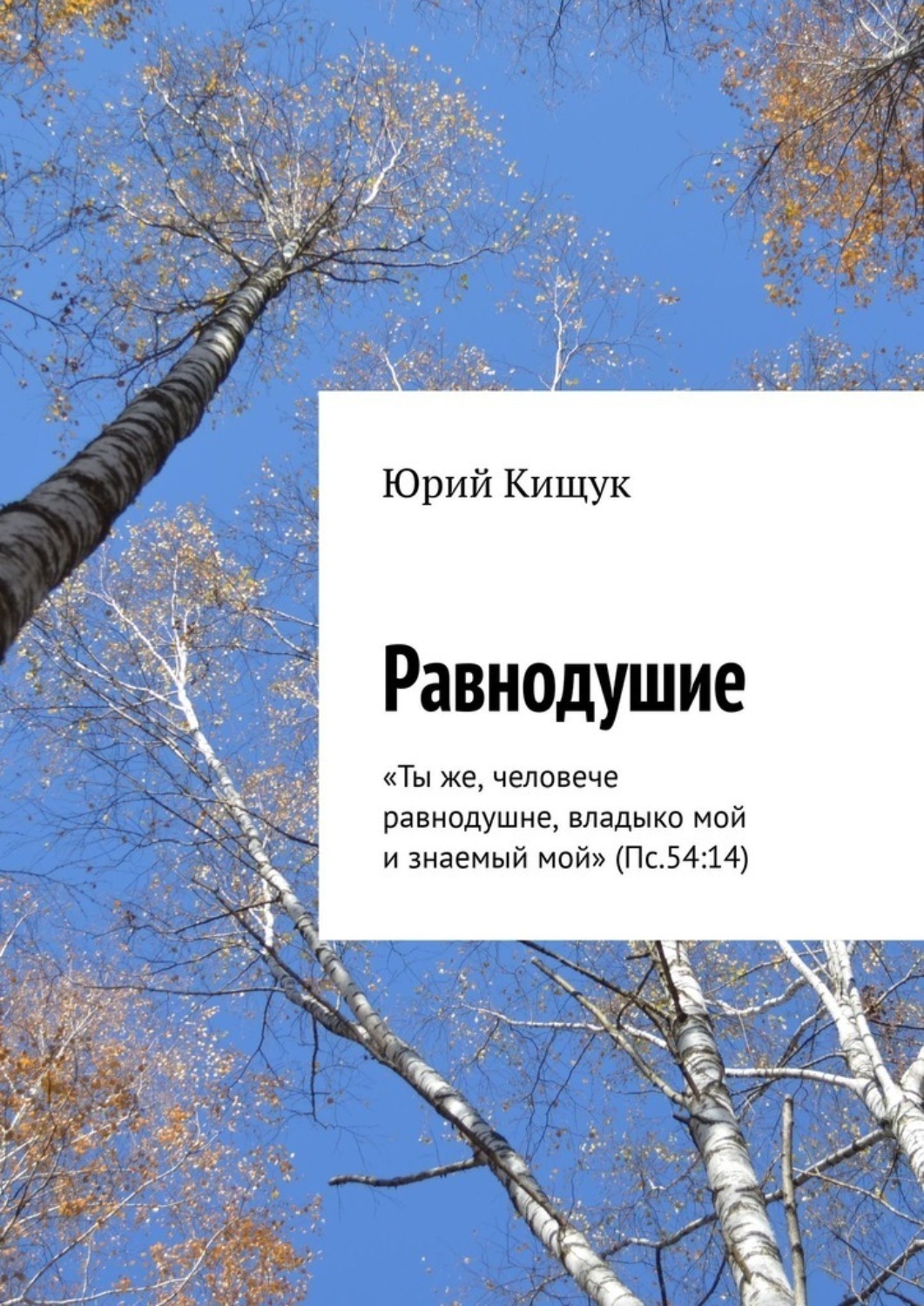 Обложка книги «Равнодушие. «Ты же, человече равнодушне, владыко мой и знаемый мой» (Пс.54:14)»