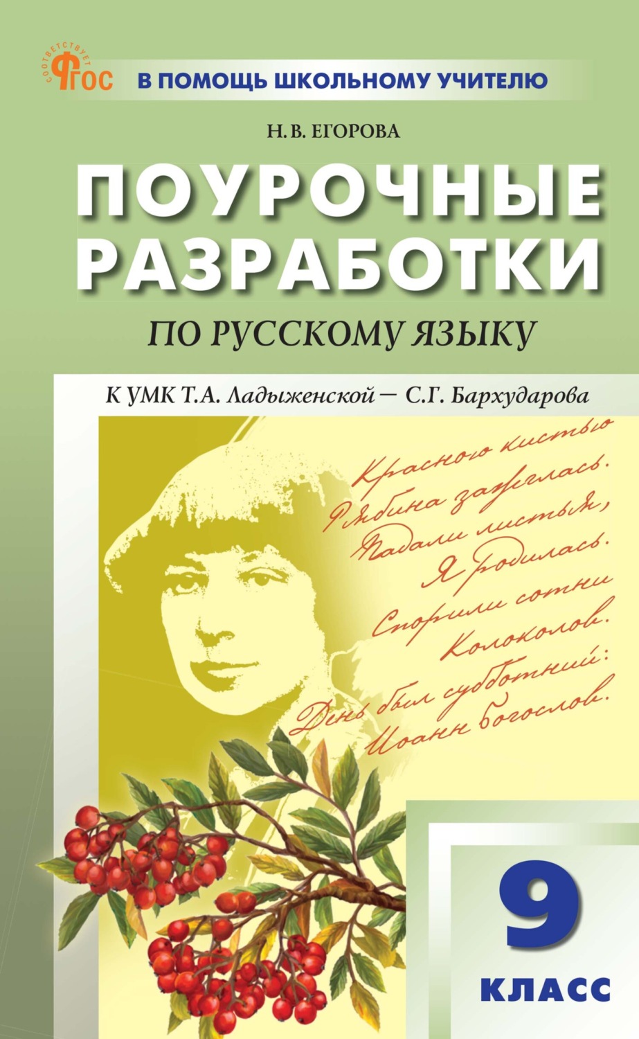Обложка книги «Поурочные разработки по русскому языку. 9 класс. Пособие для учителя (к УМК Т. А. Ладыженской – С. Г. Бархударова. М.: Просвещение)»