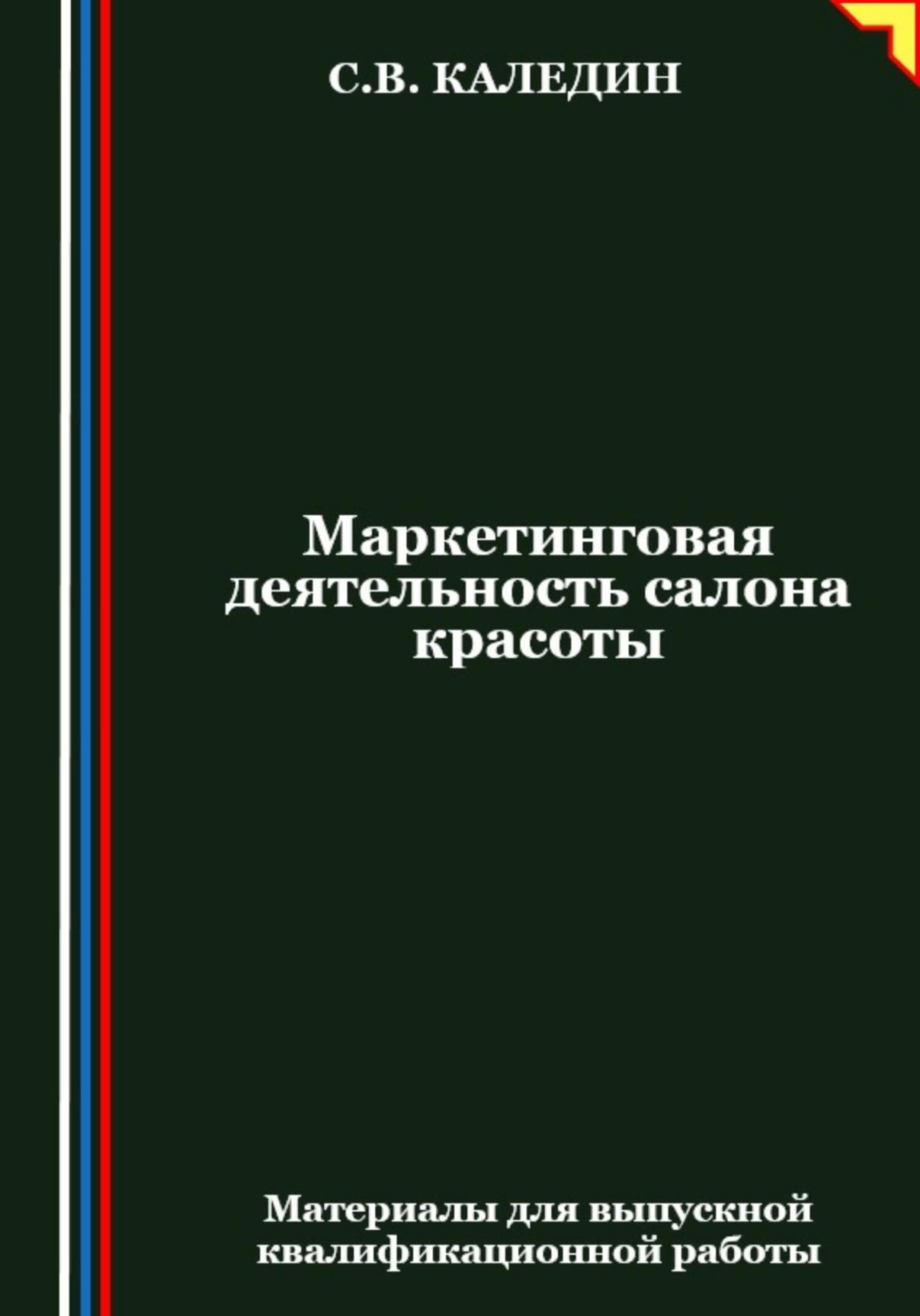 Обложка книги «Маркетинговая деятельность салона красоты»