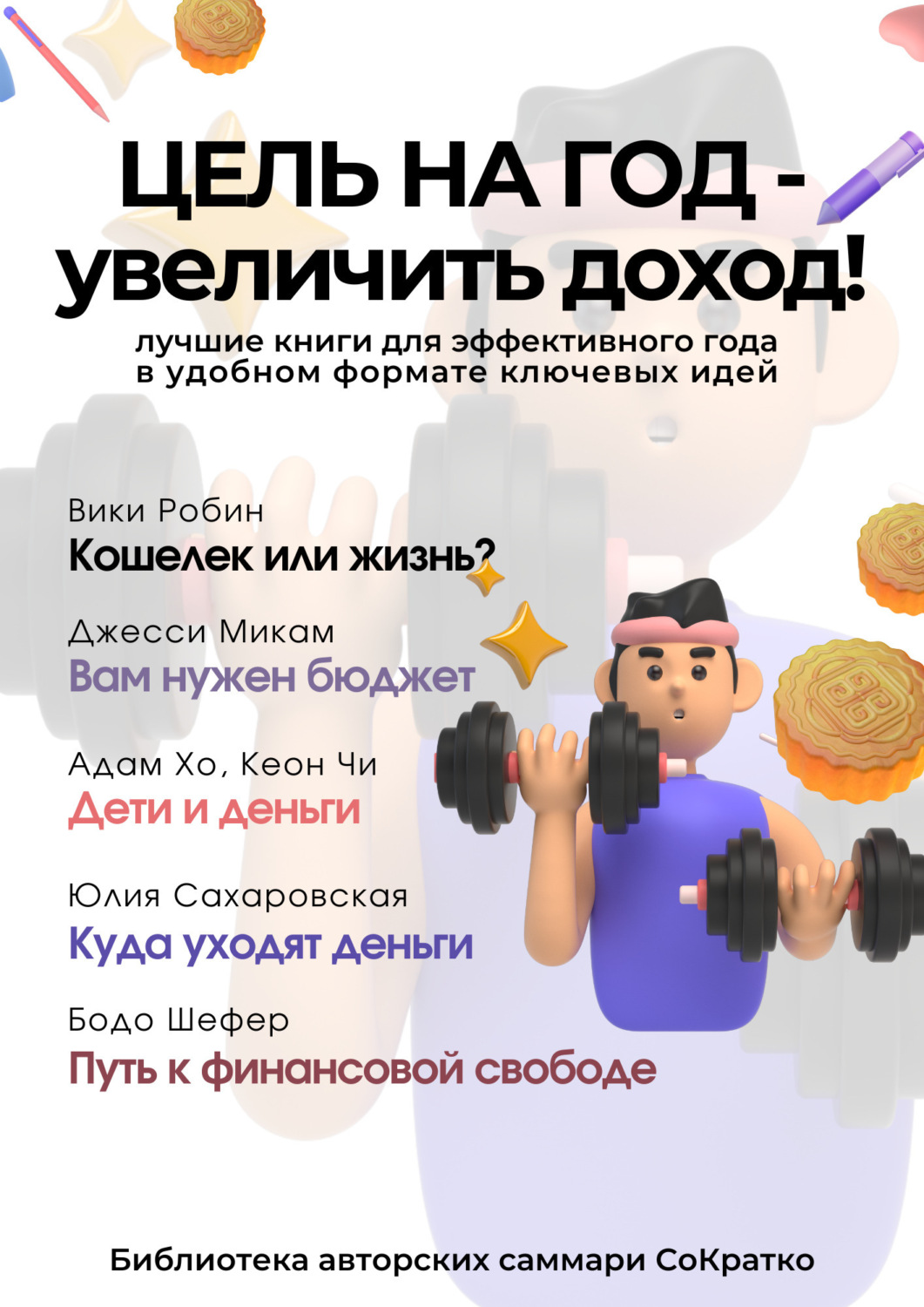 Обложка книги «Сборник из 5 саммари «Цель на год – увеличить доход!»»