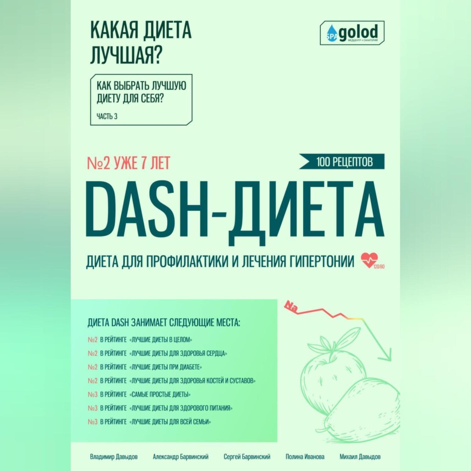 Обложка книги «Какая диета лучшая? Как выбрать лучшую диету для себя? Часть 3. DASH-диета: диета для профилактики и лечения гипертонии»