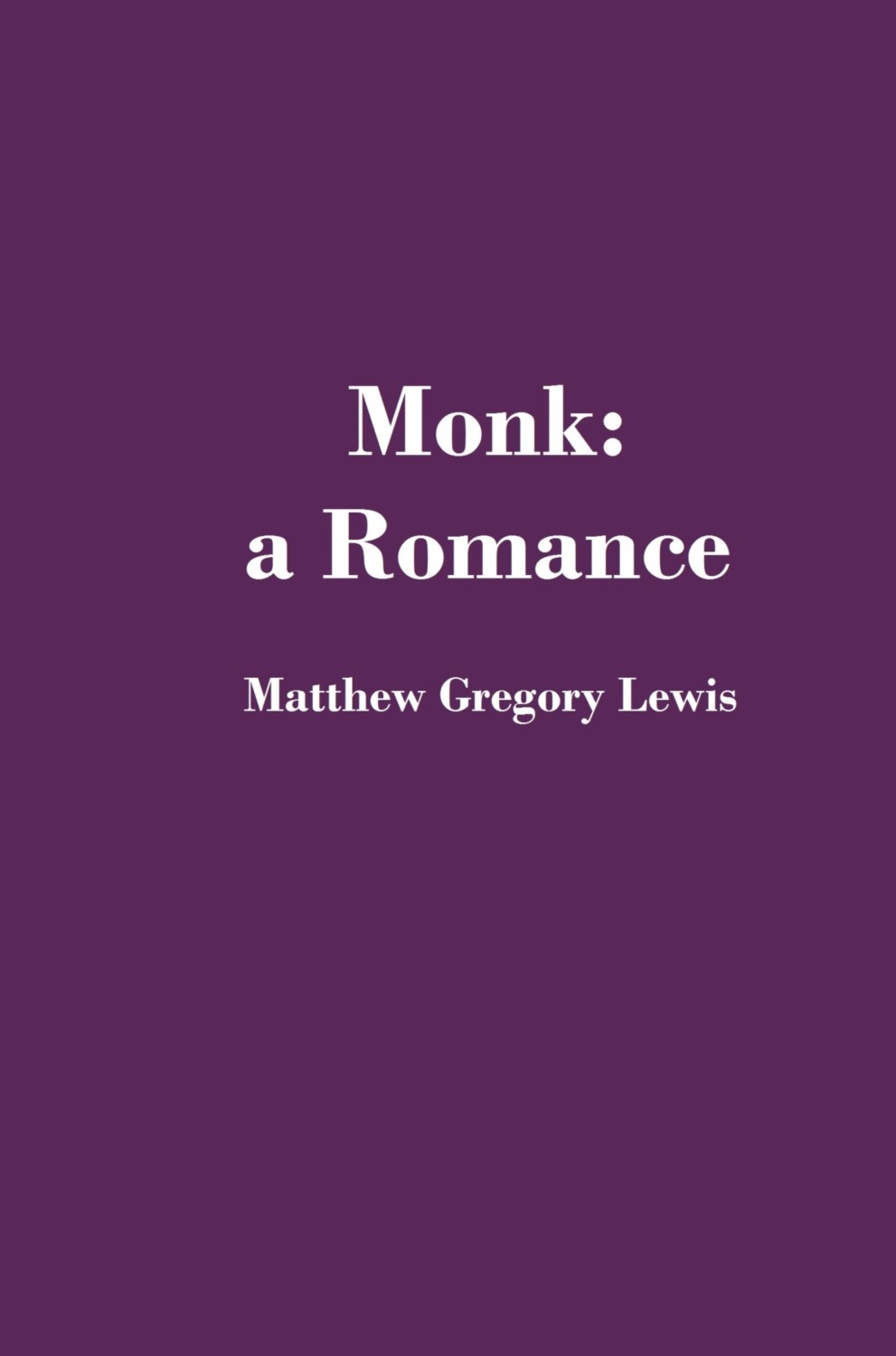 Обложка книги «The Monk»
