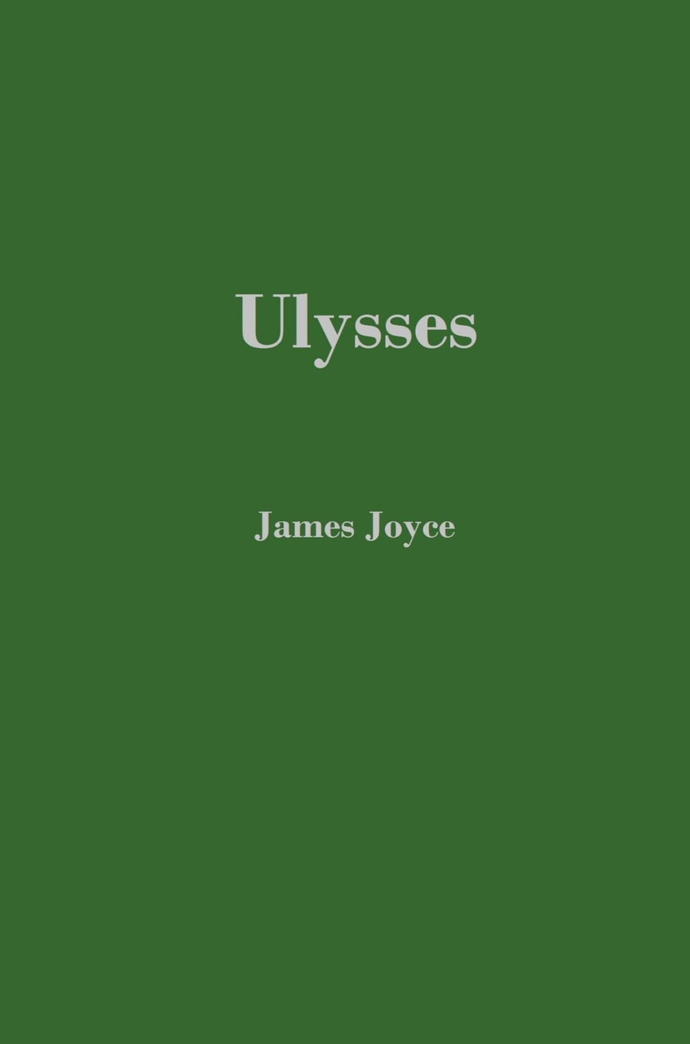 Обложка книги «Ulysses»
