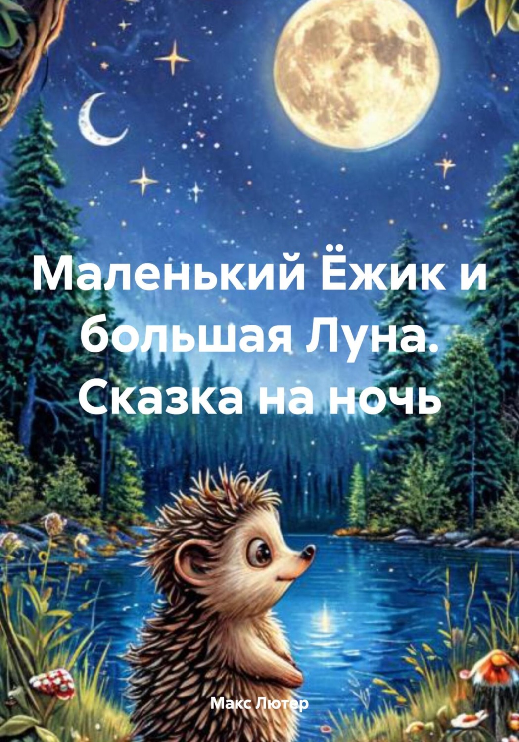 Обложка книги «Маленький Ёжик и большая Луна. Сказка на ночь»