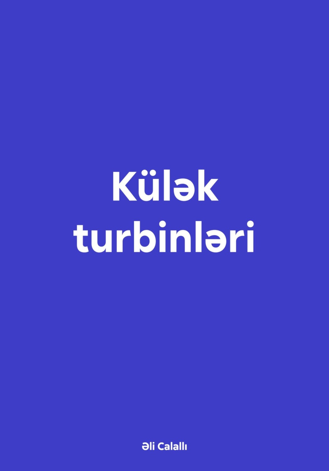 Обложка книги «Külək turbinləri»