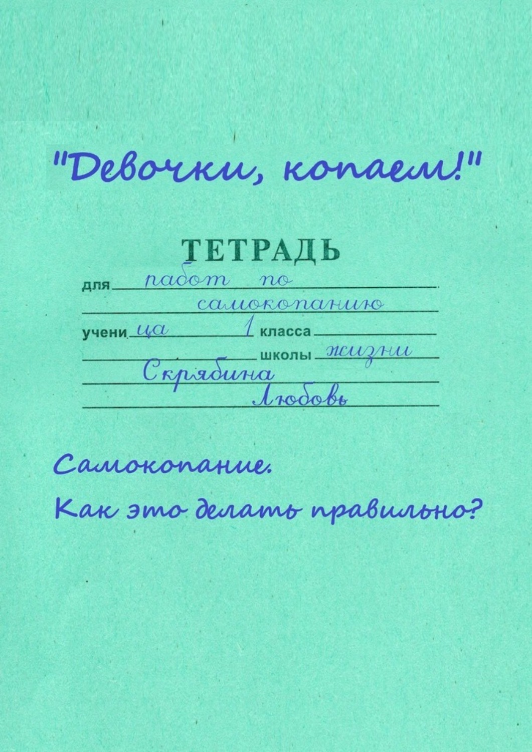 Обложка книги «Девочки, копаем! Самокопание. Как это делать правильно?»