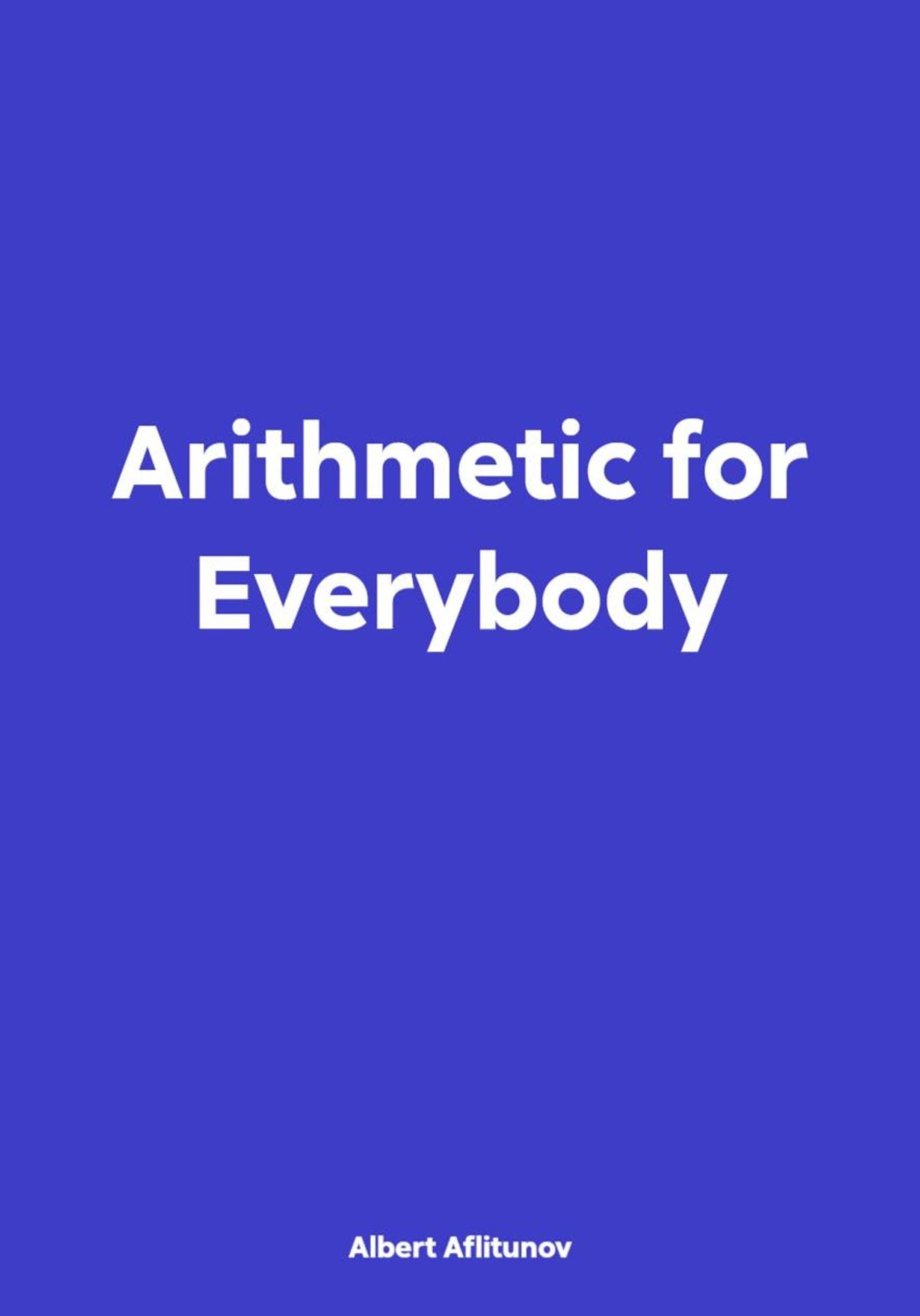 Обложка книги «Arithmetic for Everybody»