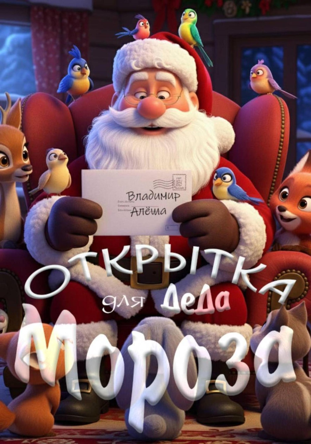 Обложка книги «Открытка для Деда Мороза»