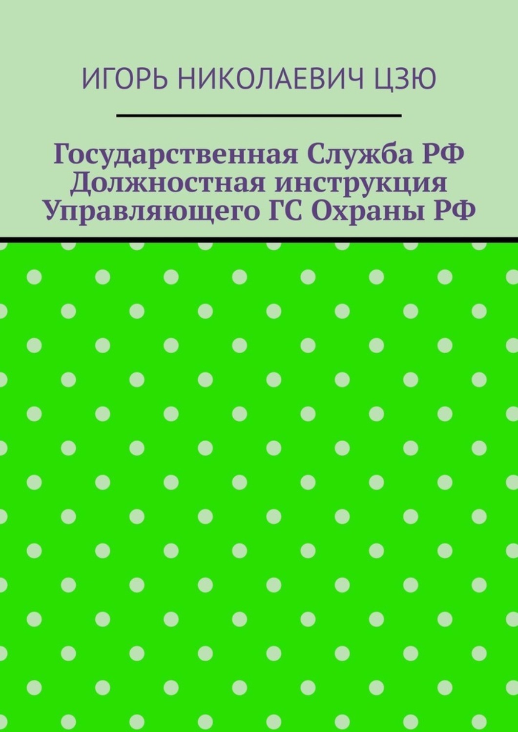 Обложка книги «Государственная служба РФ. Должностная инструкция управляющего ГС Охраны РФ»