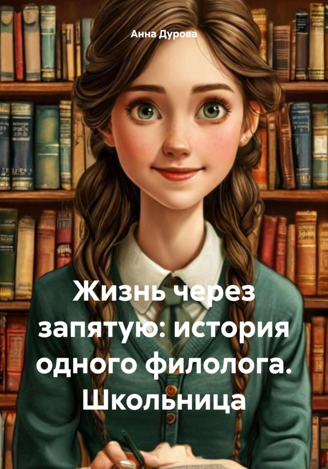 Обложка книги «Жизнь через запятую: история одного филолога. Школьница»