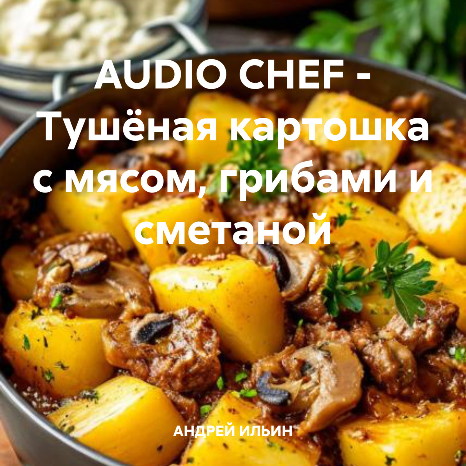 Обложка книги «AUDIO CHEF – Тушёная картошка с мясом, грибами и сметаной»