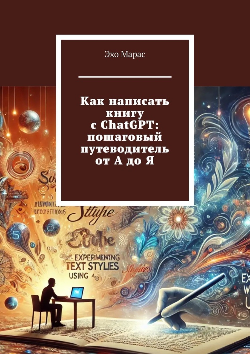 Обложка книги «Как написать книгу с ChatGPT: пошаговый путеводитель от А до Я»