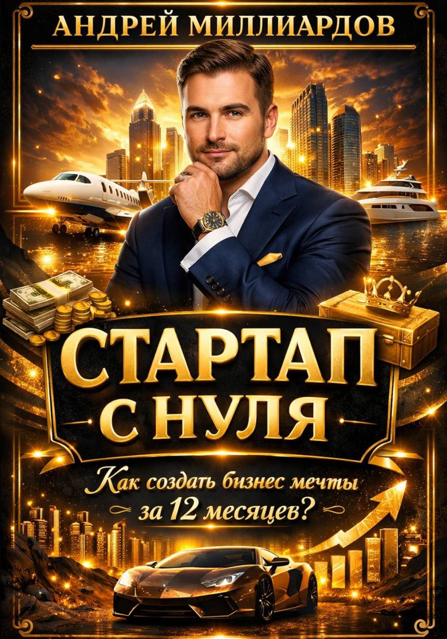 Обложка книги «Стартап с нуля. Как создать бизнес мечты за 12 месяцев?»
