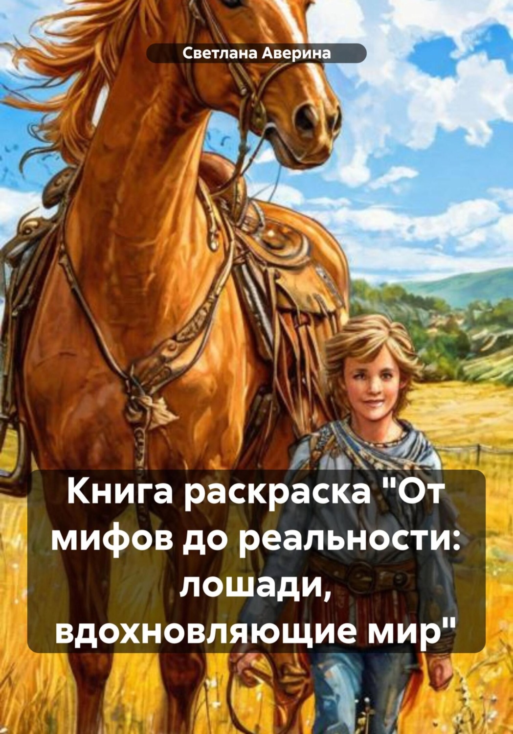 Обложка книги «Книга раскраска. От мифов до реальности: лошади, вдохновляющие мир»