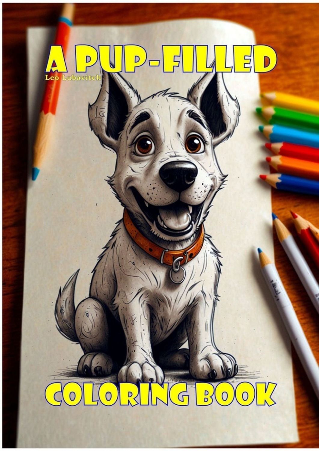 Обложка книги «A Pup-Filled Coloring Book»