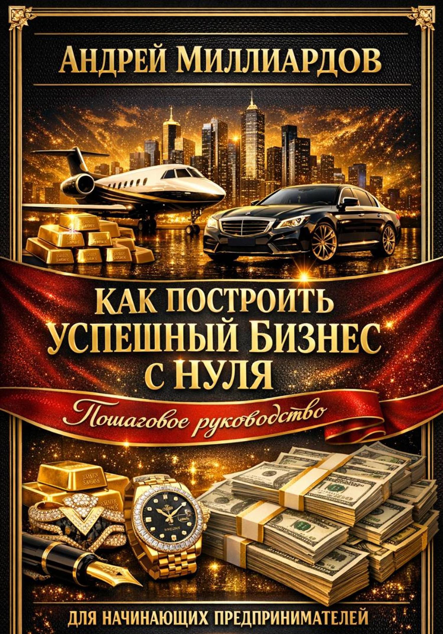 Обложка книги «Как построить успешный бизнес с нуля. Пошаговое руководство для начинающих предпринимателей»