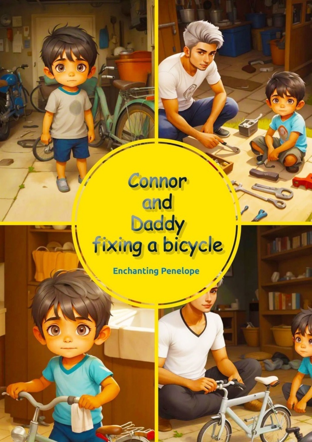 Обложка книги «Connor and Daddy Fixing a Bicycle»