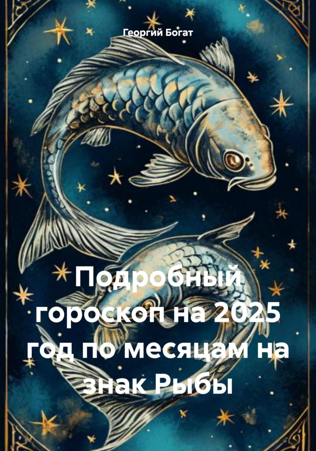 Обложка книги «Подробный гороскоп на 2025 год по месяцам на знак Рыбы»