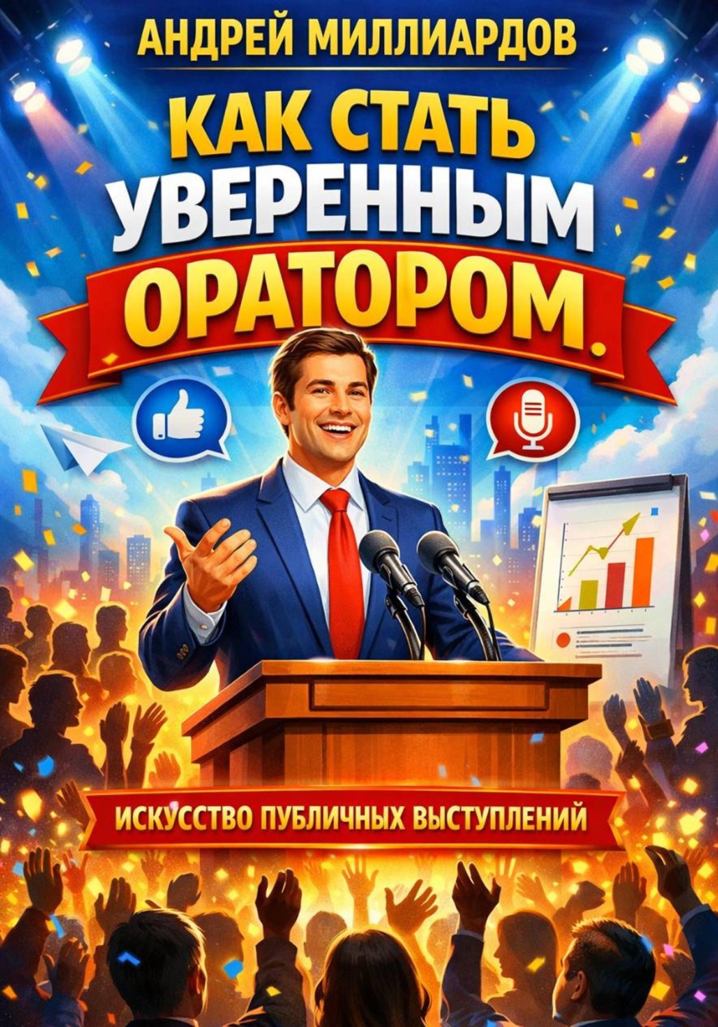 Обложка книги «Как стать уверенным оратором. Искусство публичных выступлений»