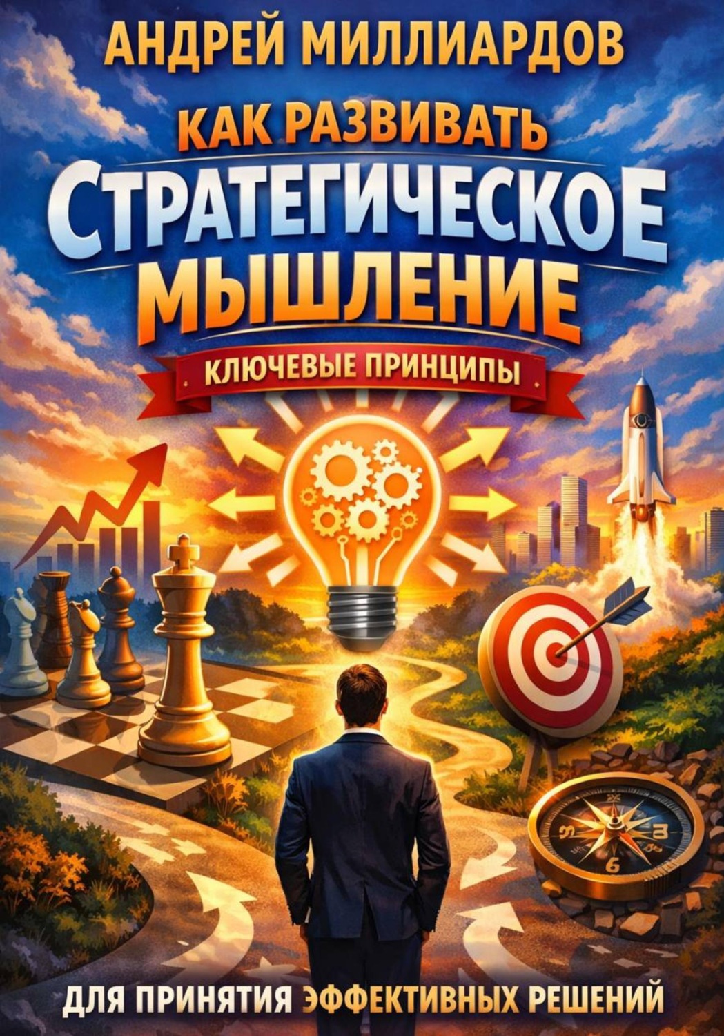 Обложка книги «Как развивать стратегическое мышление. Ключевые принципы для принятия эффективных решений»