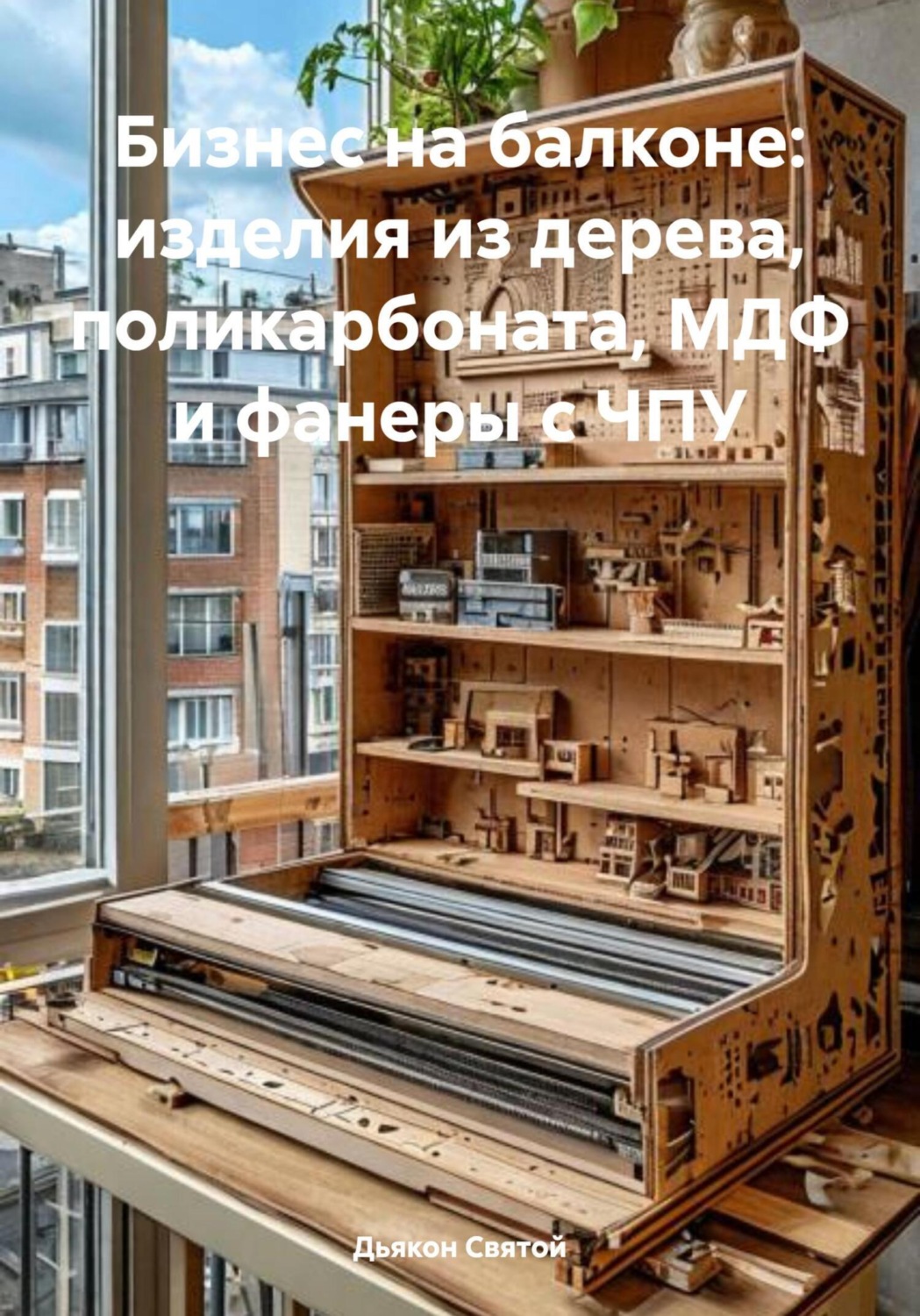 Обложка книги «Бизнес на балконе: изделия из дерева, поликарбоната, МДФ и фанеры с ЧПУ»
