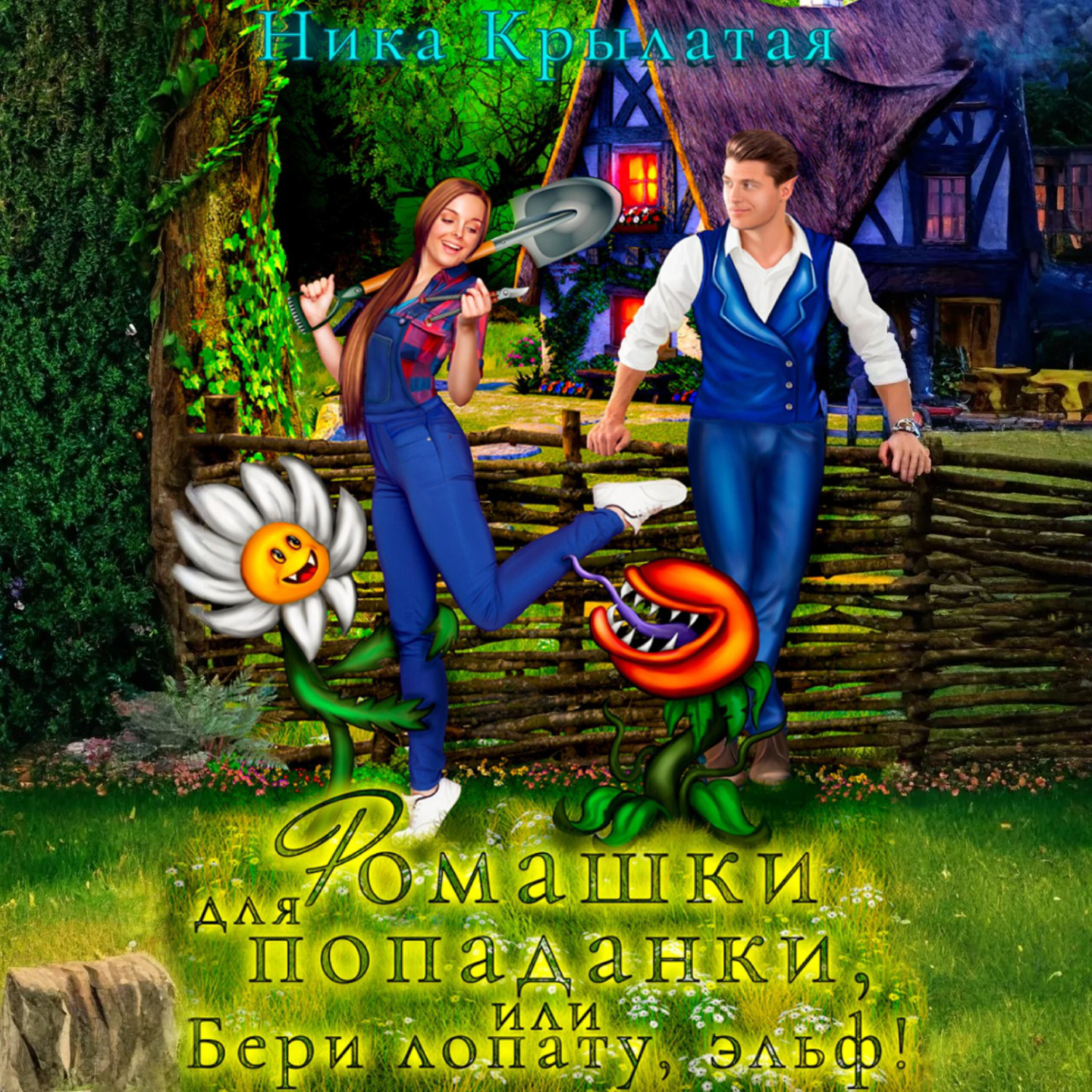 Обложка книги «Ромашки для попаданки, или Бери лопату, эльф!»