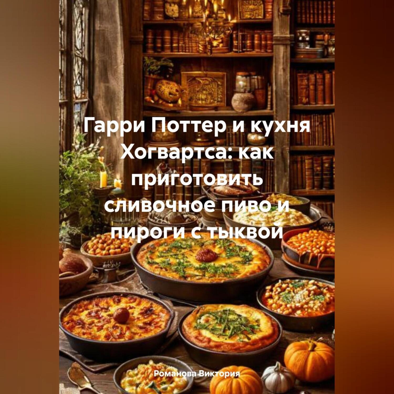 Обложка книги «Гарри Поттер и кухня Хогвартса: как приготовить сливочное пиво и пироги с тыквой»