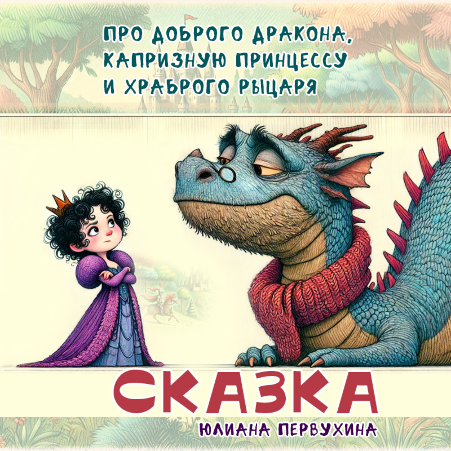 Обложка книги «Сказка про доброго Дракона, капризную принцессу и храброго рыцаря»