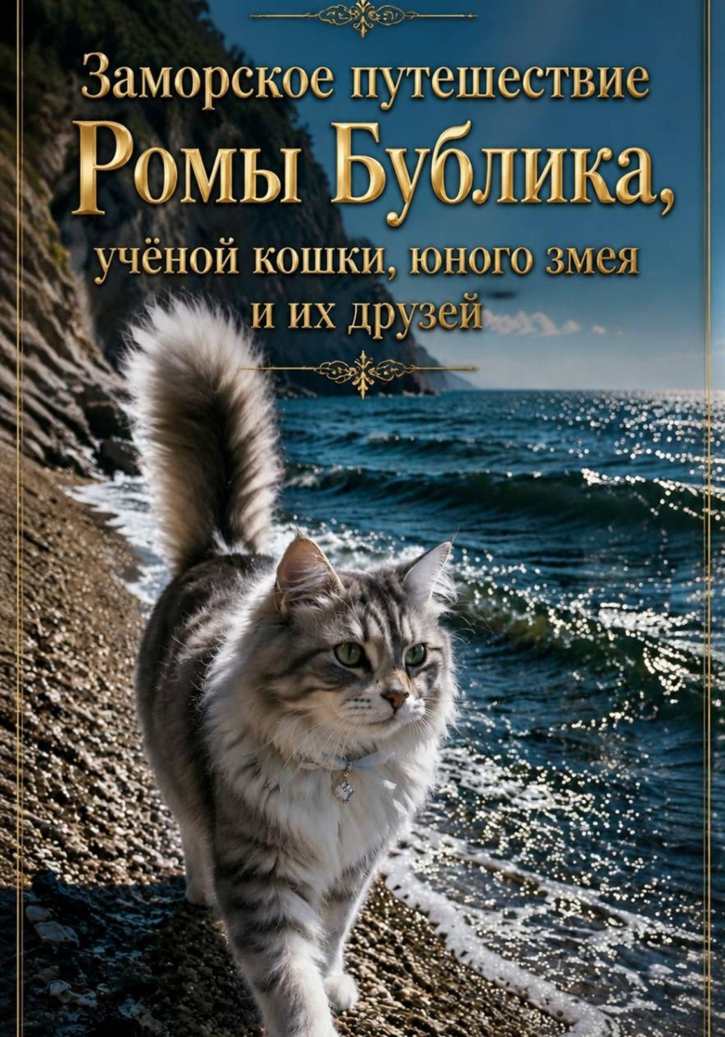 Обложка книги «Заморское путешествие Ромы Бублика, учёной кошки, юного змея и их друзей»